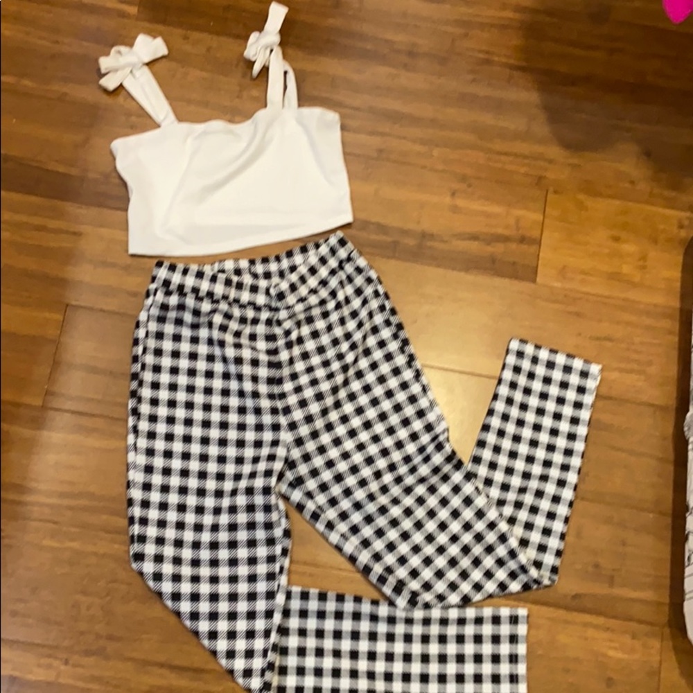 Kids white crop top